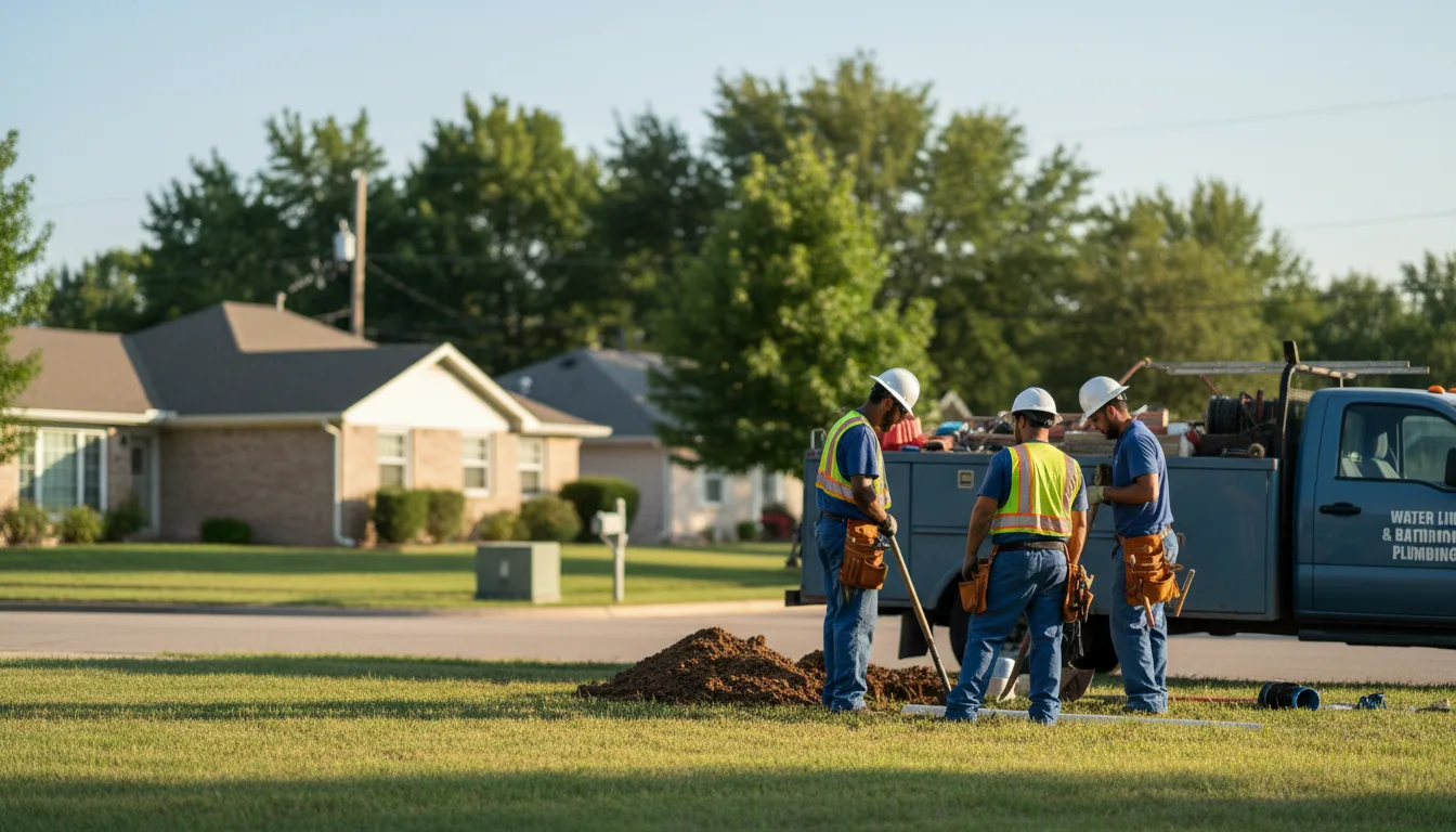 Residential water line and bathroom plumbing service in Mapleville, RI